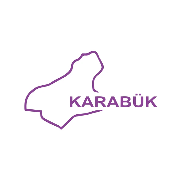 Karabük Harita Araba Sticker 17x17 Cm Mor ürün görseli 1