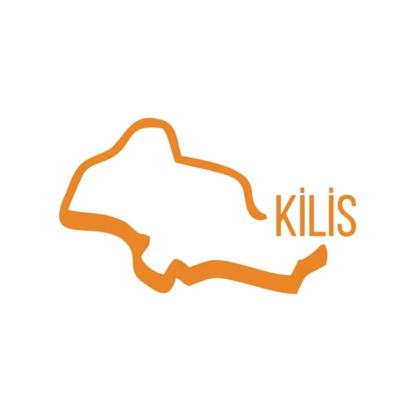 Kilis Harita Araba Sticker 17x17 Cm Turuncu ürün görseli 1