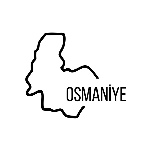 Osmaniye Harita Araba Sticker 17x17 Cm Siyah ürün görseli 1