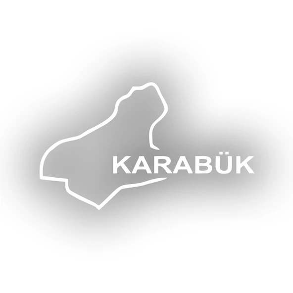 Karabük Harita Araba Sticker 17x17 Cm Beyaz ürün görseli 1