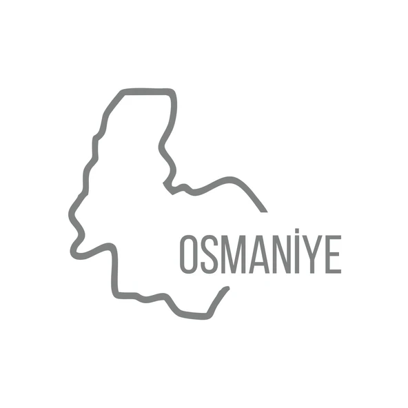 Osmaniye Harita Araba Sticker 17x17 Cm Gri ürün görseli 1