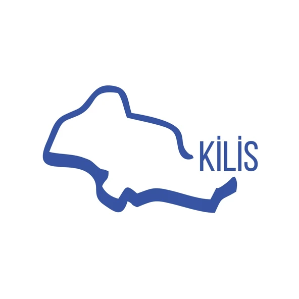 Kilis Harita Araba Sticker 17x17 Cm Mavi ürün görseli 1