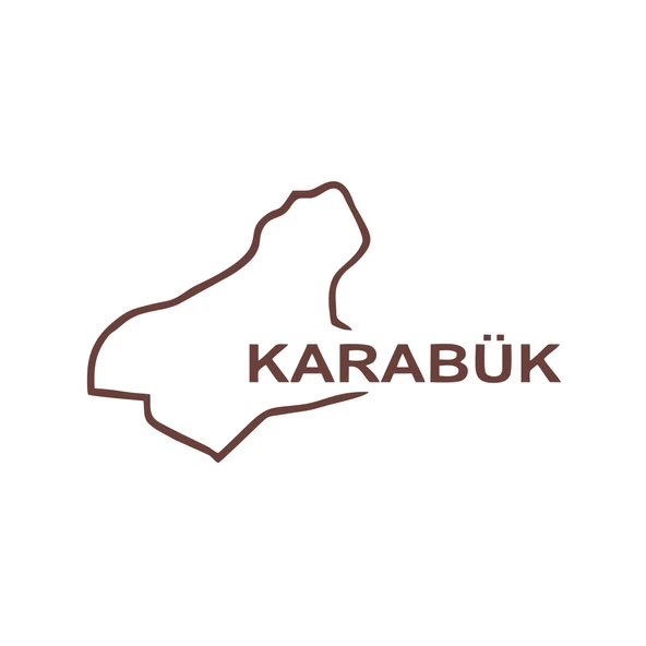 Karabük Harita Araba Sticker 17x17 Cm Kahverengi ürün görseli 1