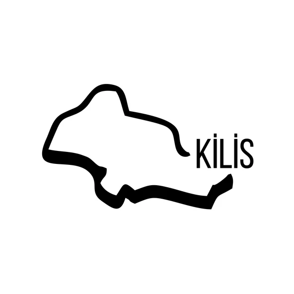 Kilis Harita Araba Sticker 17x17 Cm Siyah ürün görseli 1