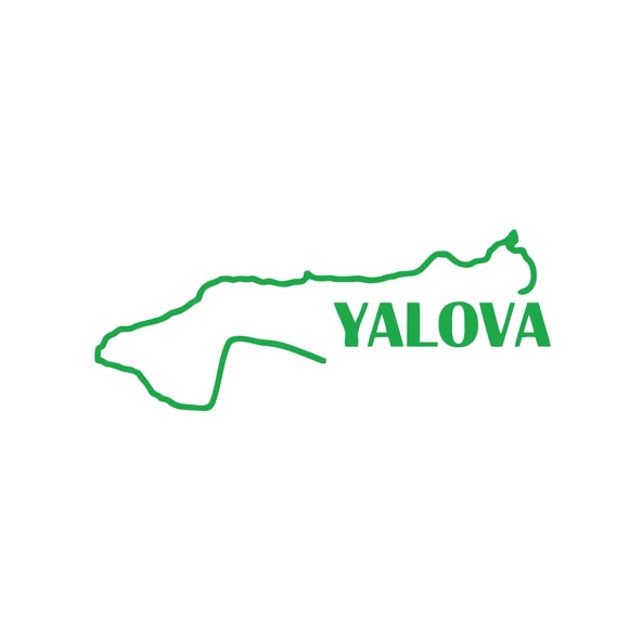 Yalova Harita Araba Sticker 17x17 Cm Yeşil ürün görseli 1