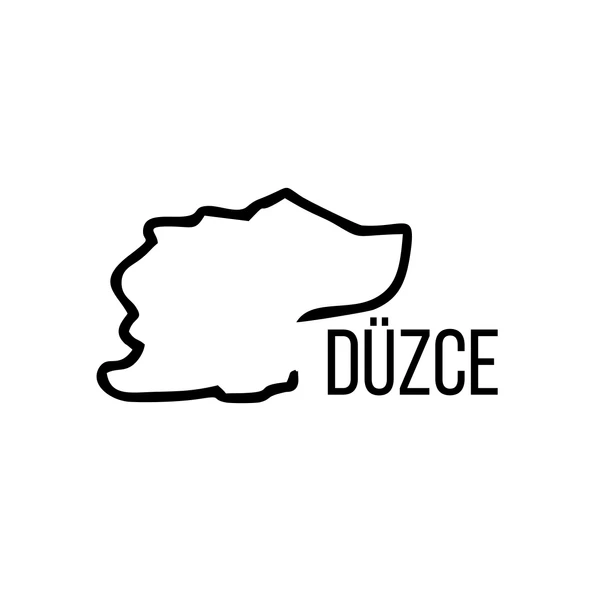 Düzce Harita Araba Sticker 17x17 Cm Siyah ürün görseli 1