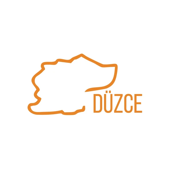 Düzce Harita Araba Sticker 17x17 Cm Turuncu ürün görseli 1