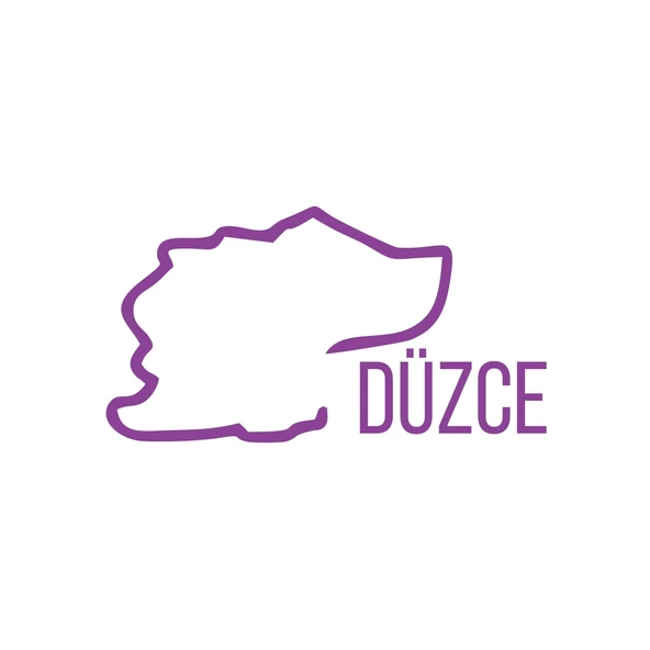 Düzce Harita Araba Sticker 17x17 Cm Mor ürün görseli 1