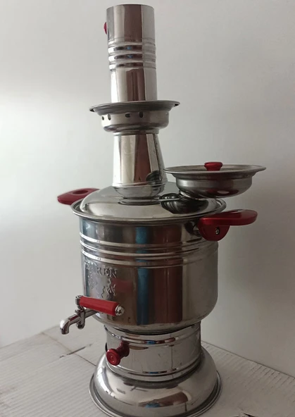 Yaren Paslanmaz Krom Çelik Semaver 4 Litre - Resim 4