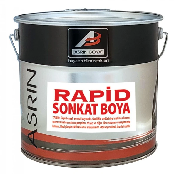 Asrın Rapid Endüstriyel Boya Mat Siyah 2.5 Kg ürün görseli 1
