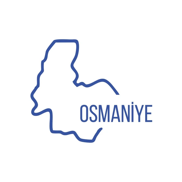 Osmaniye Harita Araba Sticker 17x17 Cm Mavi ürün görseli 1