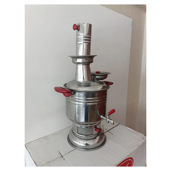 Yaren Paslanmaz Krom Çelik Semaver 4 Litre - Resim 2