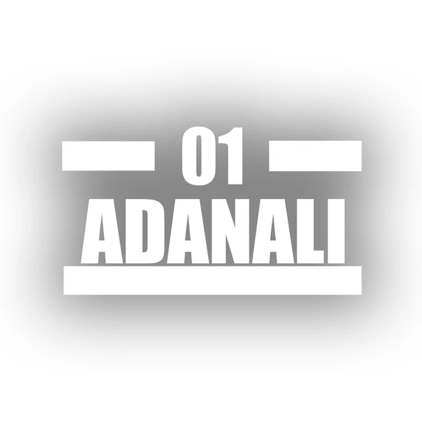 01 Adanalı Araba Sticker 17x17 Cm Beyaz ürün görseli 1