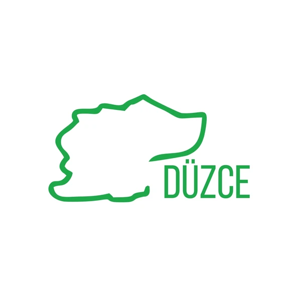 Düzce Harita Araba Sticker 17x17 Cm Yeşil ürün görseli 1
