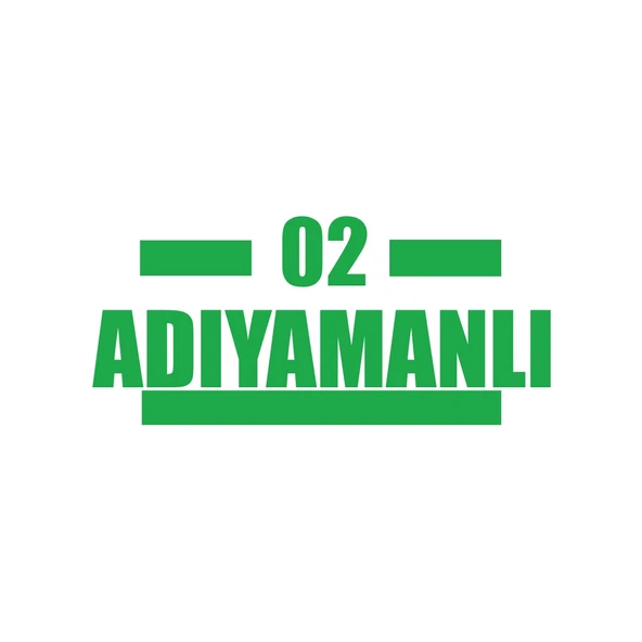 02 Adıyamanlı Araba Sticker 17x17 Cm Yeşil ürün görseli 1