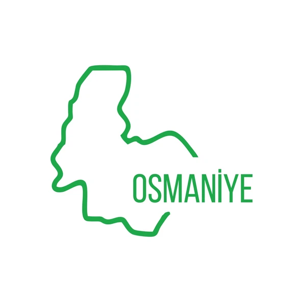 Osmaniye Harita Araba Sticker 17x17 Cm Yeşil ürün görseli 1