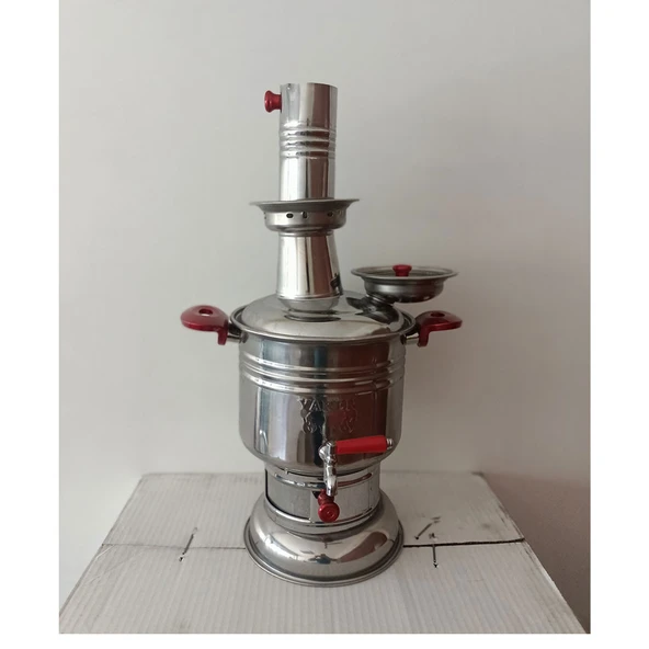 Yaren Paslanmaz Krom Çelik Semaver 4 Litre - Resim 3
