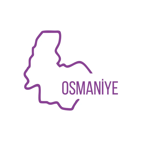 Osmaniye Harita Araba Sticker 17x17 Cm Mor ürün görseli 1