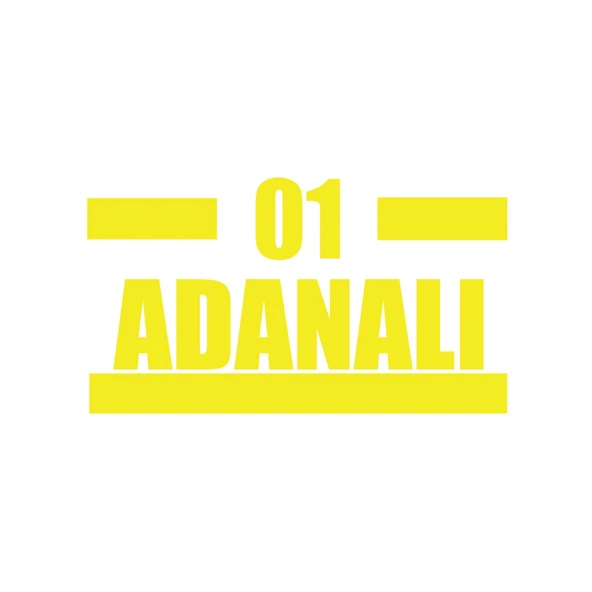 01 Adanalı Araba Sticker 17x17 Cm Sarı ürün görseli 1