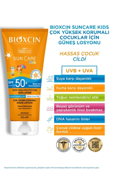BİOXCİN SUNCARE KİDS LOSYON SPF50 200 ML - Resim 2