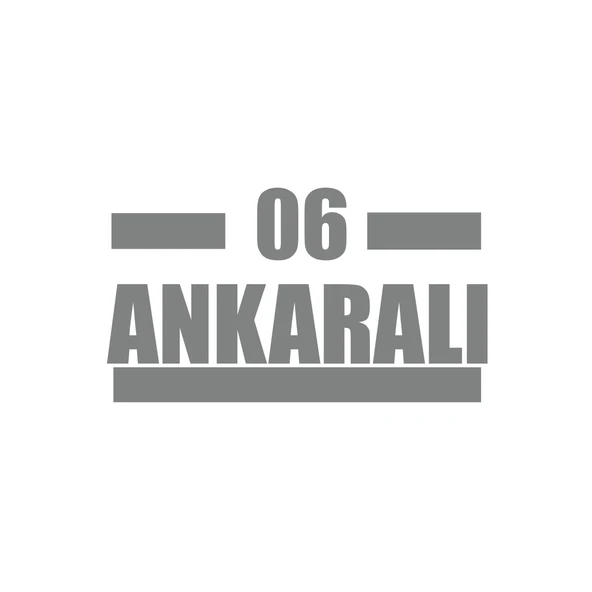 06 Ankaralı Araba Sticker 17x17 Cm Gri ürün görseli 1