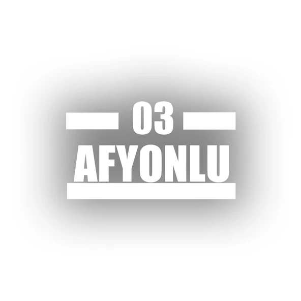 03 Afyonlu Araba Sticker 17x17 Cm Beyaz ürün görseli 1