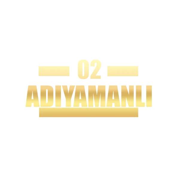02 Adıyamanlı Araba Sticker 17x17 Cm Gold ürün görseli 1