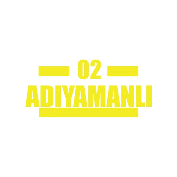 02 Adıyamanlı Araba Sticker 17x17 Cm Sarı ürün görseli 1