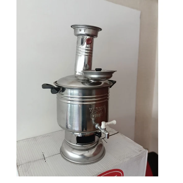 Yaren Paslanmaz Krom Çelik Semaver 6 Litre ürün görseli 1
