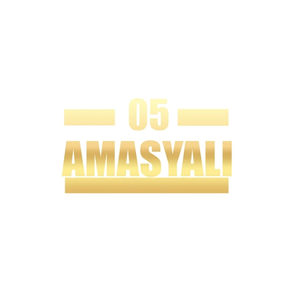 05 Amasyalı Araba Sticker 17x17 Cm Gold ürün görseli 1