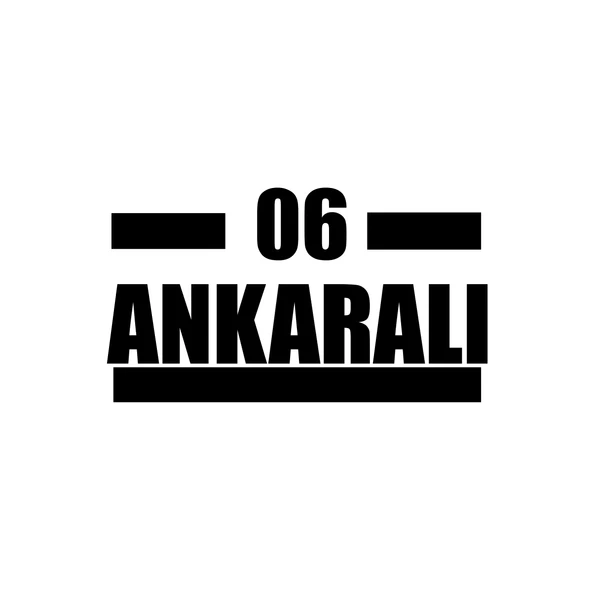 06 Ankaralı Araba Sticker 17x17 Cm Siyah ürün görseli 1