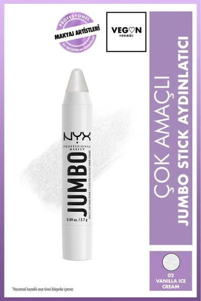 NYX Professional Makeup Jumbo Face Stick - Çok Amaçlı Stick Aydınlatıcı - Vanilla Ice Cream ürün görseli 1