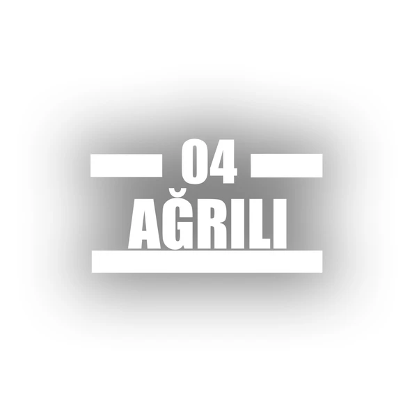 04 Ağrılı Araba Sticker 17x17 Cm Beyaz ürün görseli 1