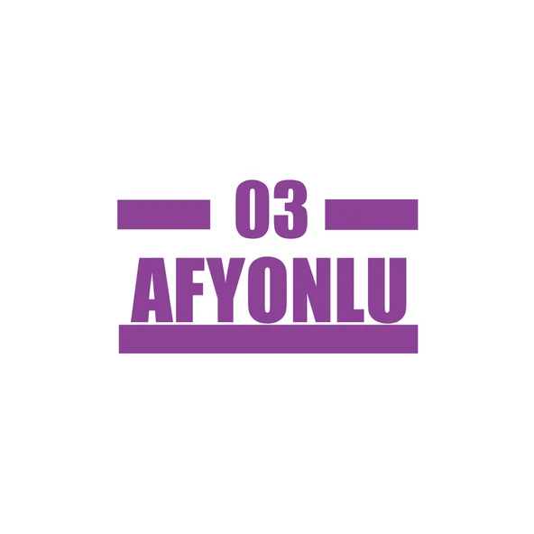03 Afyonlu Araba Sticker 17x17 Cm Mor ürün görseli 1