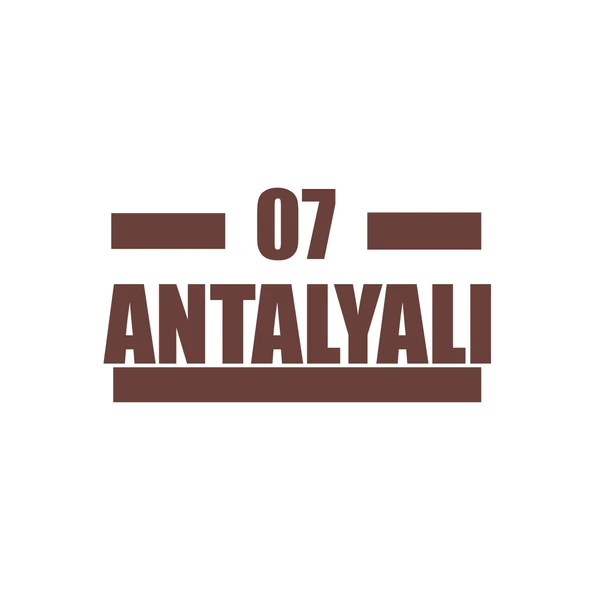 07 Antalyalı Araba Sticker 17x17 Cm Kahverengi ürün görseli 1