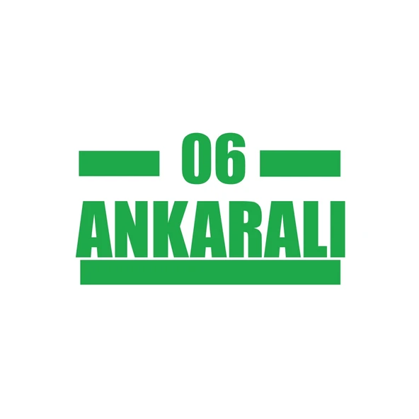 06 Ankaralı Araba Sticker 17x17 Cm Yeşil ürün görseli 1