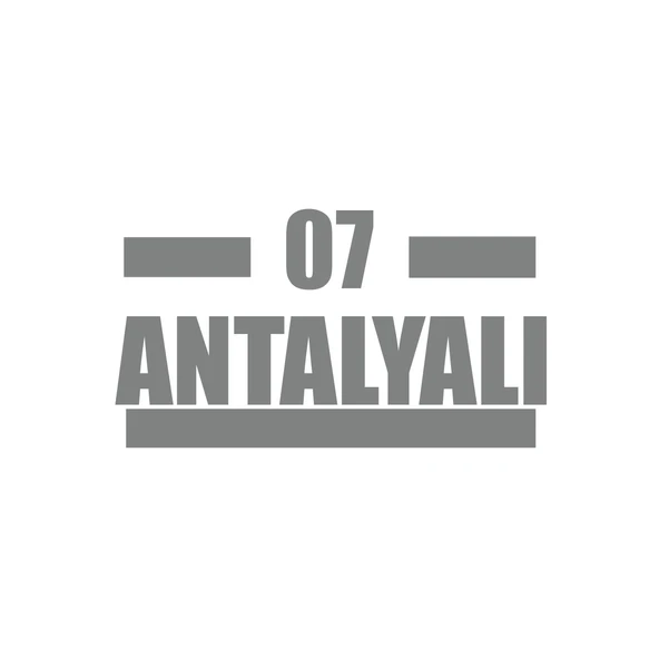 07 Antalyalı Araba Sticker 17x17 Cm Gri ürün görseli 1