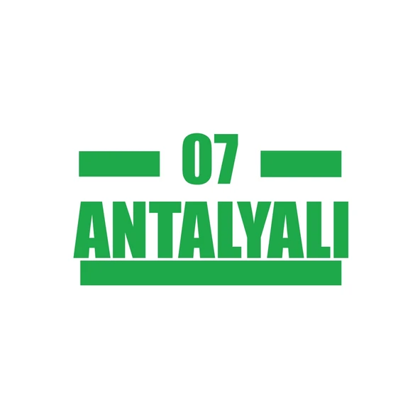 07 Antalyalı Araba Sticker 17x17 Cm Yeşil ürün görseli 1