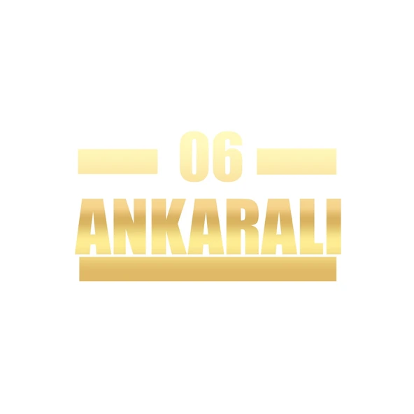 06 Ankaralı Araba Sticker 17x17 Cm Gold ürün görseli 1