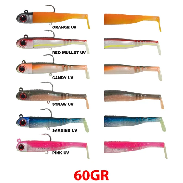 Seabor Lily Shad 11cm 60gr 2+1 Off Shore Silikon Yem  Candy UV ürün görseli 1