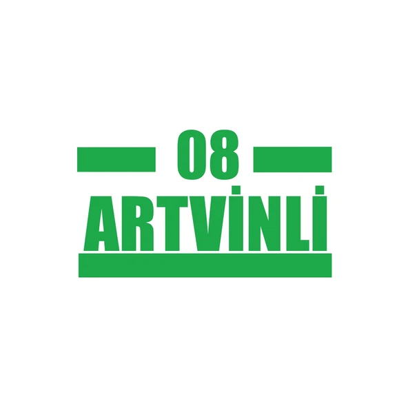 08 Artvinli Araba Sticker 17x17 Cm Yeşil ürün görseli 1