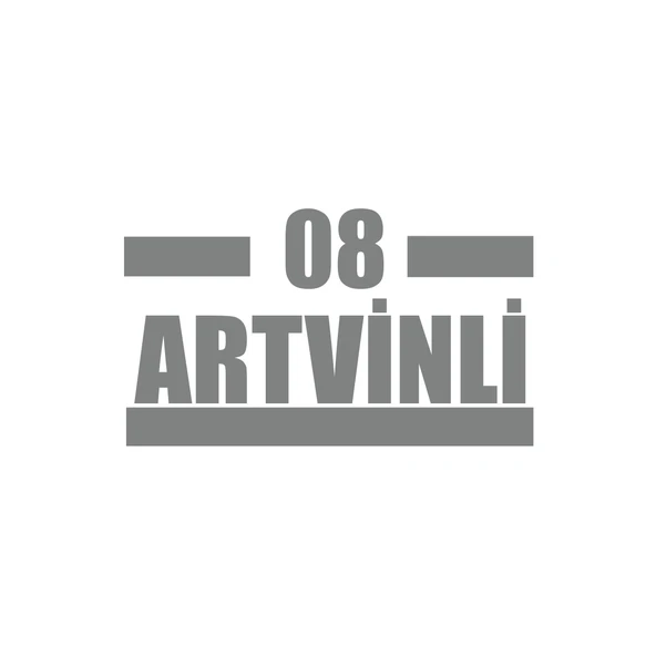 08 Artvinli Araba Sticker 17x17 Cm Gri ürün görseli 1