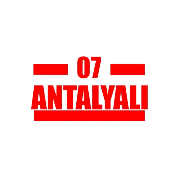 07 Antalyalı Araba Sticker 17x17 Cm Kırmızı ürün görseli 1