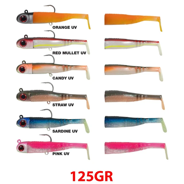 Seabor Lily Shad 13.5cm 125gr 2+1 Off Shore Silikon Yem  Orange UV ürün görseli 1