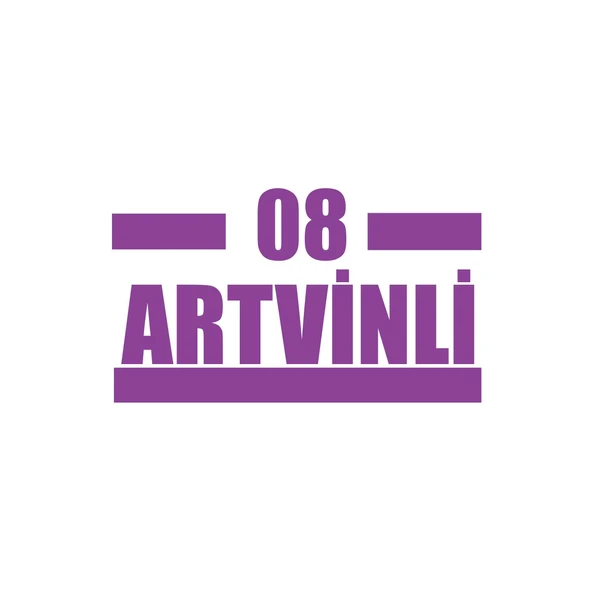 08 Artvinli Araba Sticker 17x17 Cm Mor ürün görseli 1