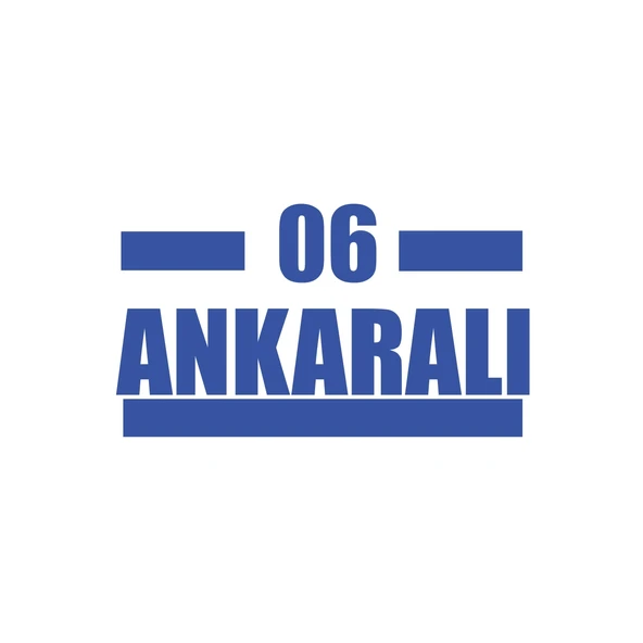 06 Ankaralı Araba Sticker 17x17 Cm Mavi ürün görseli 1