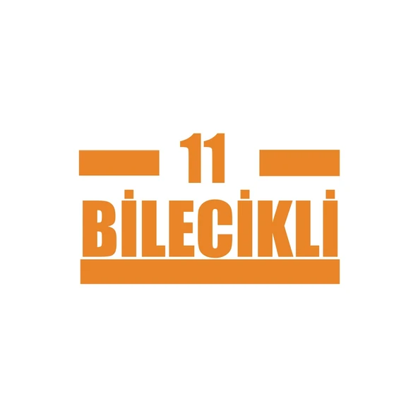 11 Bilecikli Araba Sticker 17x17 Cm Turuncu ürün görseli 1