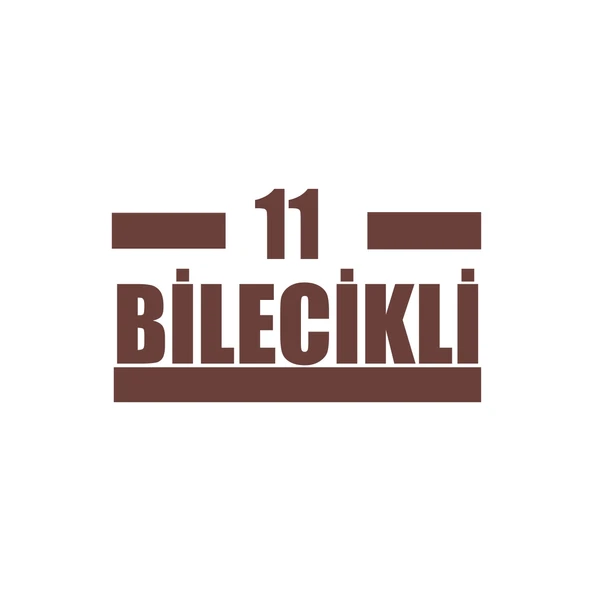 11 Bilecikli Araba Sticker 17x17 Cm Kahverengi ürün görseli 1