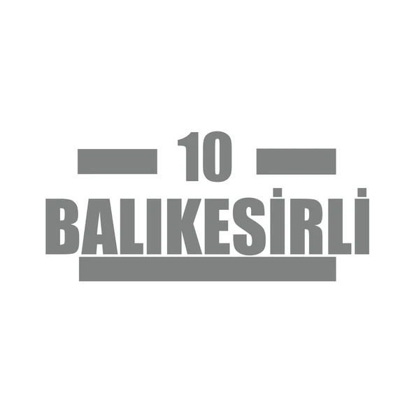 10 Balıkesirli Araba Sticker 17x17 Cm Gri ürün görseli 1