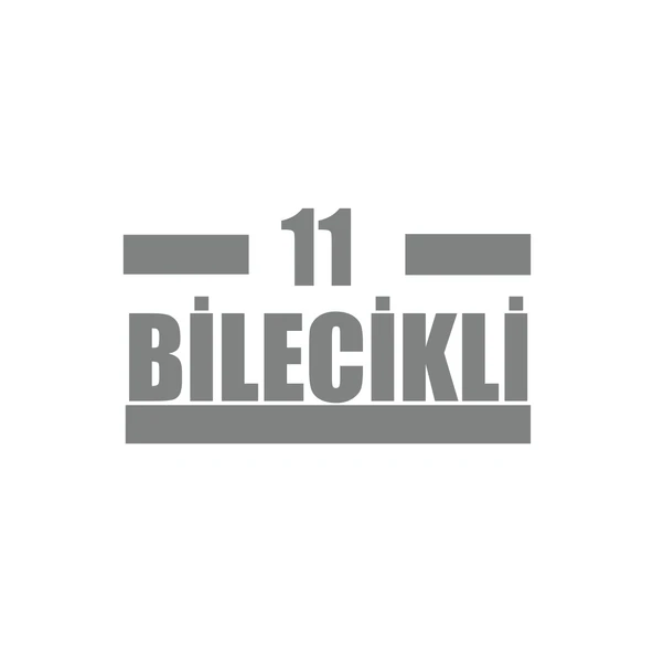 11 Bilecikli Araba Sticker 17x17 Cm Gri ürün görseli 1